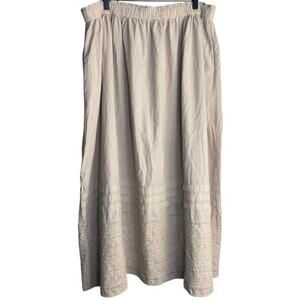 Metta Melbourne Women’s Beige Maxi Boho Cotton Skirt Size-Medium/Large